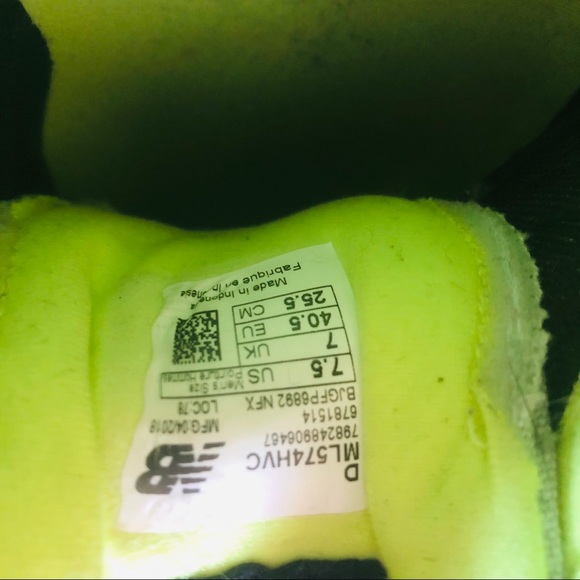 New Balance 574 Hi-Viz Sneakers - Picture 3 of 4